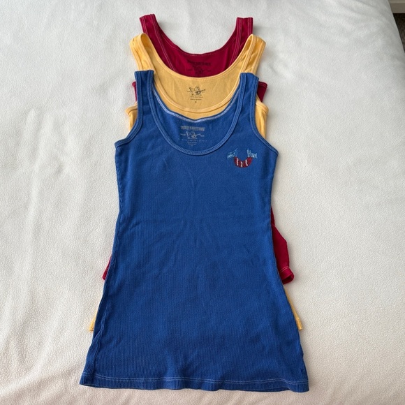 True Religion Tank Tops - Blue, Yellow, Red - Picture 1 of 8